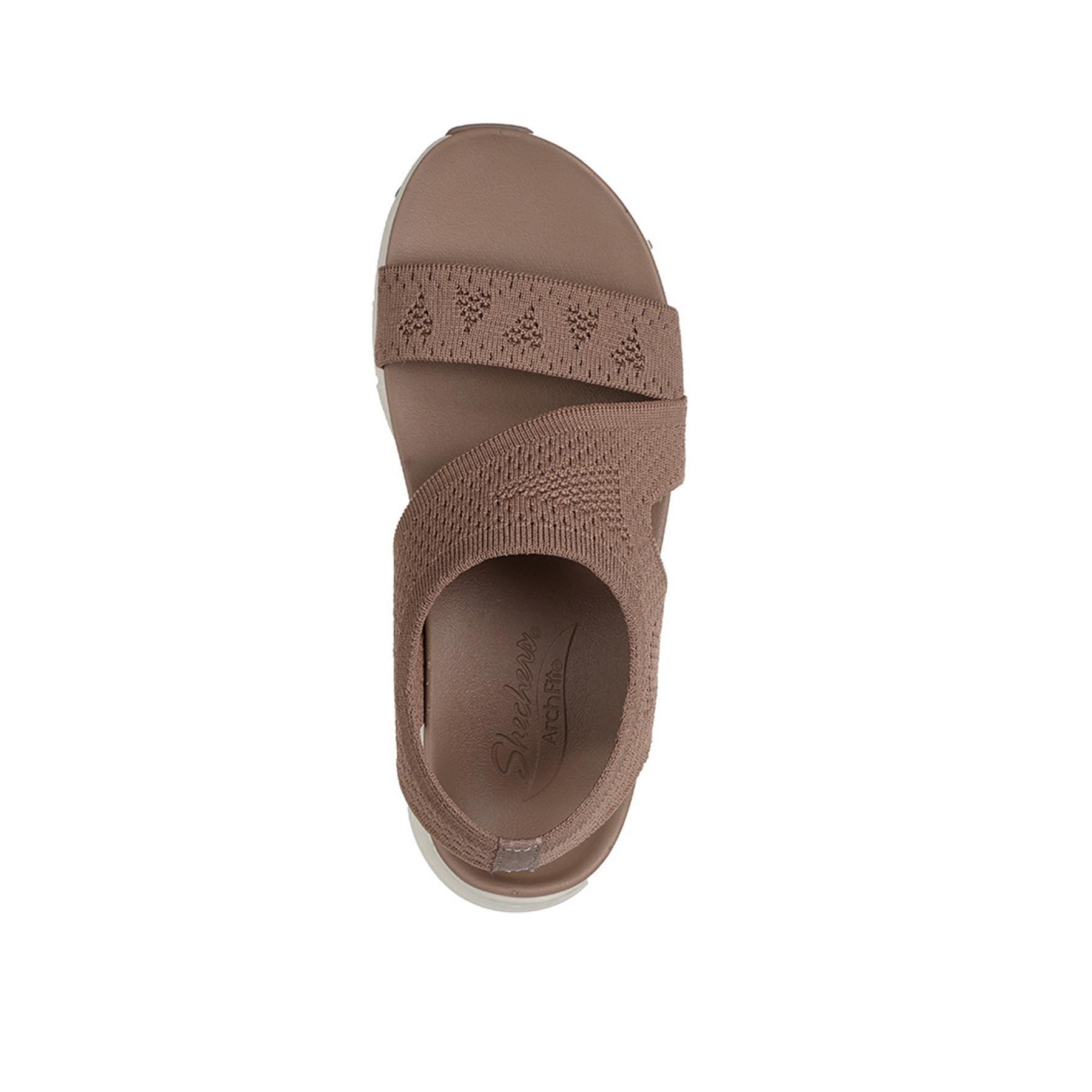 SANDALE FEMME Skechers Arch Fit Sandal En doux tissu MARRON 3/5