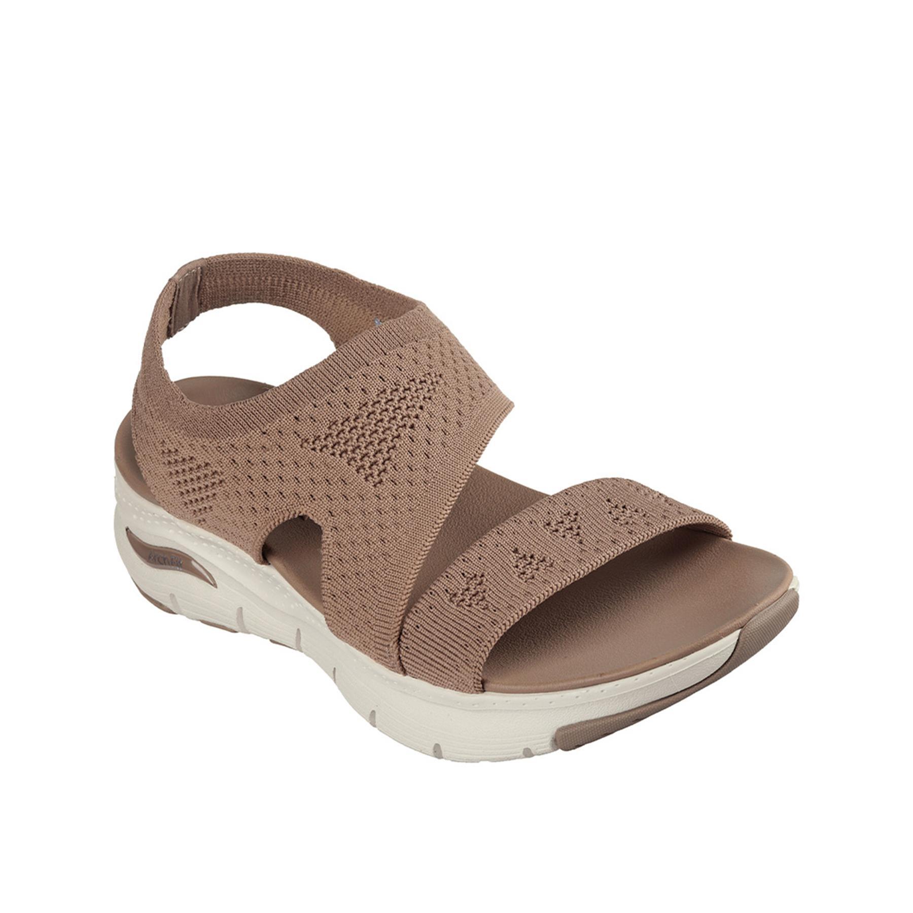 SANDALE FEMME Skechers Arch Fit Sandal En doux tissu MARRON 2/5