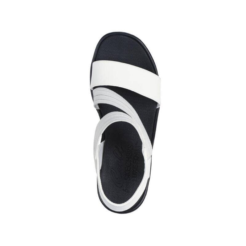 Sandalias Deportivas Mujer Skechers 119610_WHT Blancas Acolchadas