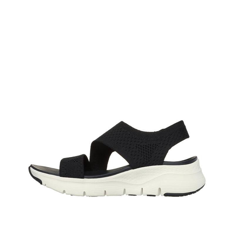 Sandalias Deportivas Mujer Skechers 119458_BLK Negras Acolchadas