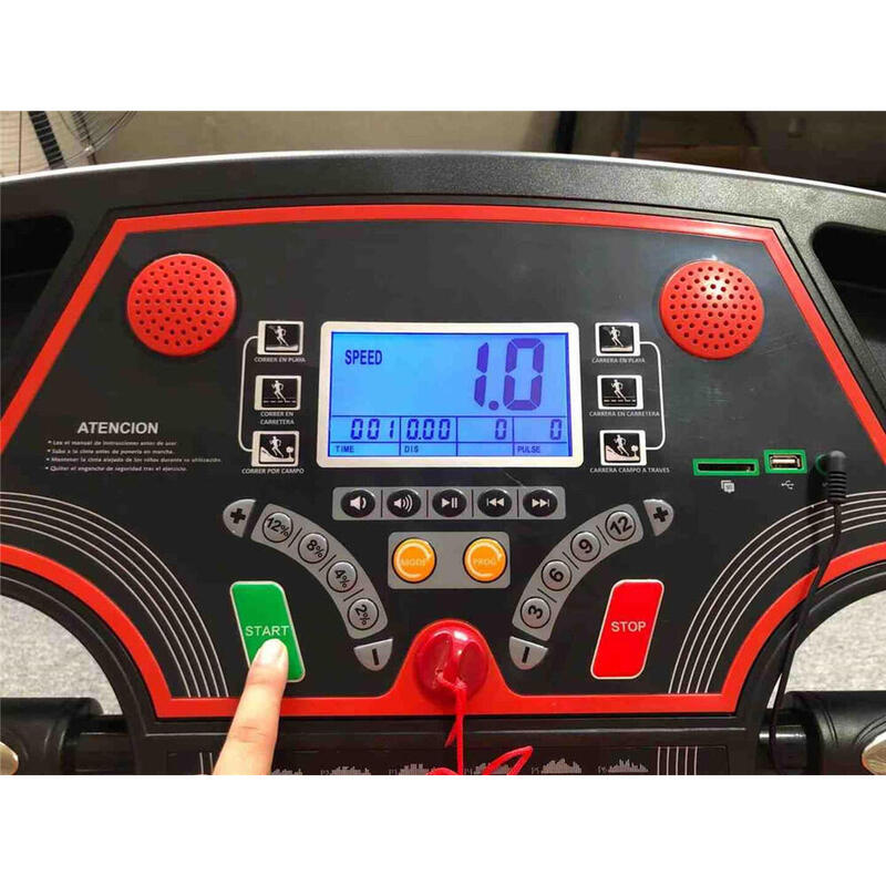 Esteira 2 HP com inclinação e dobramento automático