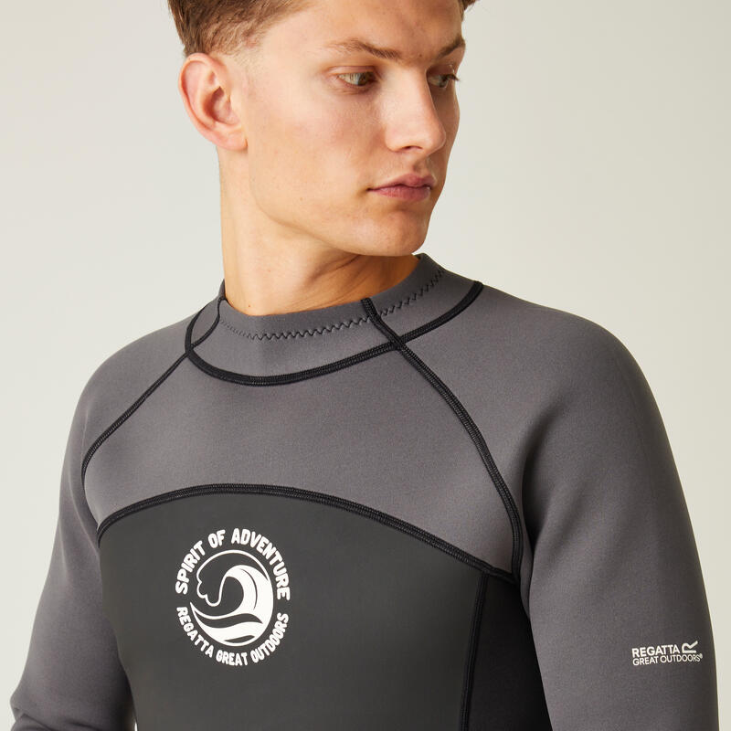 REGATTA Regatta Zwemkledij Full Wetsuit HEREN Black/Dark Grey/White