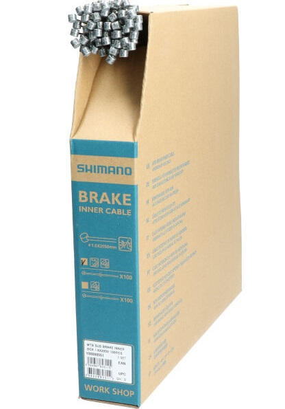 Bremszüge für Mountainbikes aus rostfreiem Stahl Shimano 1.6 mm 2050 mm (x100) 2/2