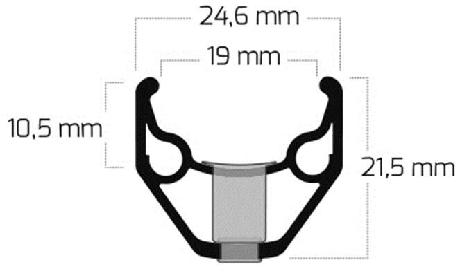 Ryde ZAC 2000 28" / 622 x 19C aro alumínio 36 furos preto 2/3