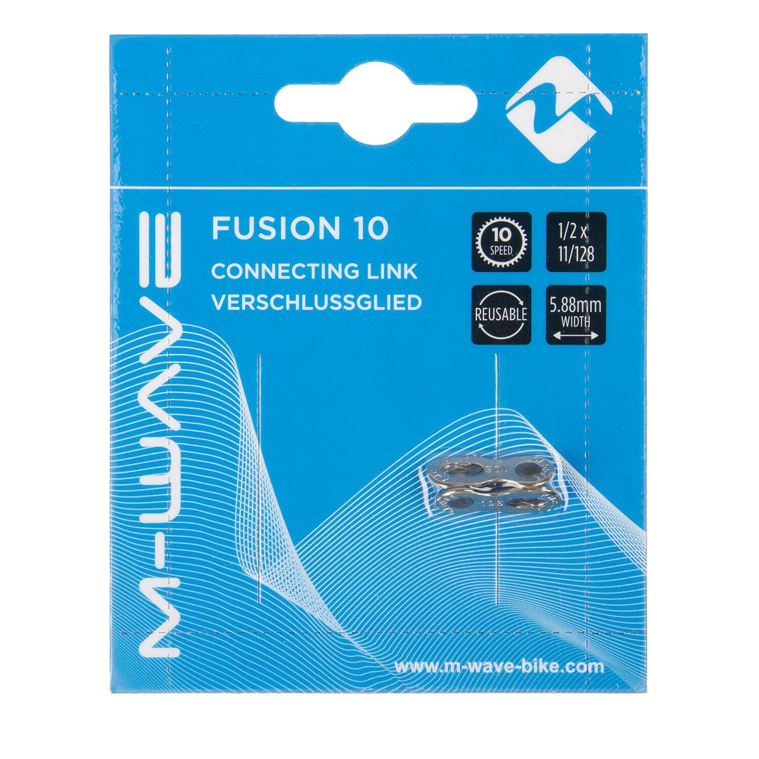 Interruptor de cadena M-Wave Fusión 1 2 x 11 128 mm Acero 10s Plata 2/4