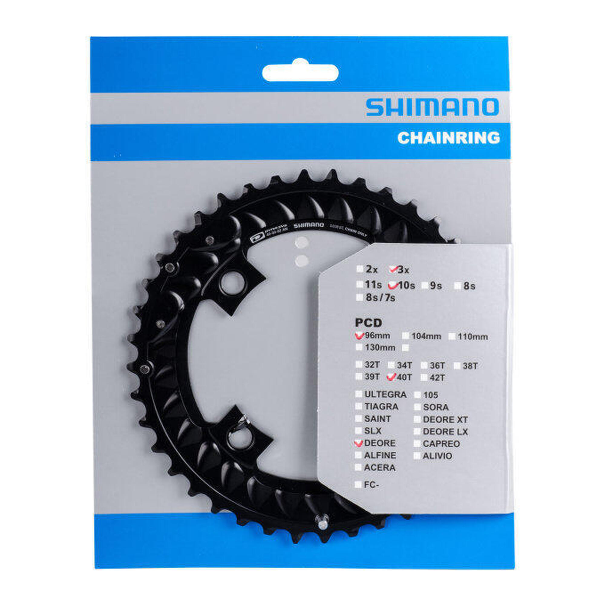 Shimano Plateau Deore 10V 40T BCD 96mm Y1WC98020 M6000