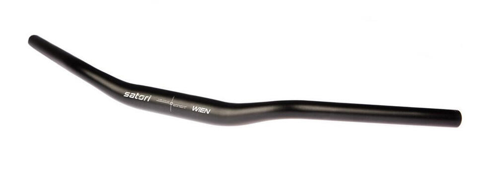 Kierownica Wien Ø31,8/W=640Mm, Wygięta 35° - Czarny Mat