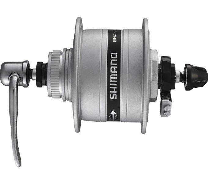 Moyeu dynamo HD-3D37 3 Watt - 36 trous - Center-Lock - blocage rapide - argent 2/2