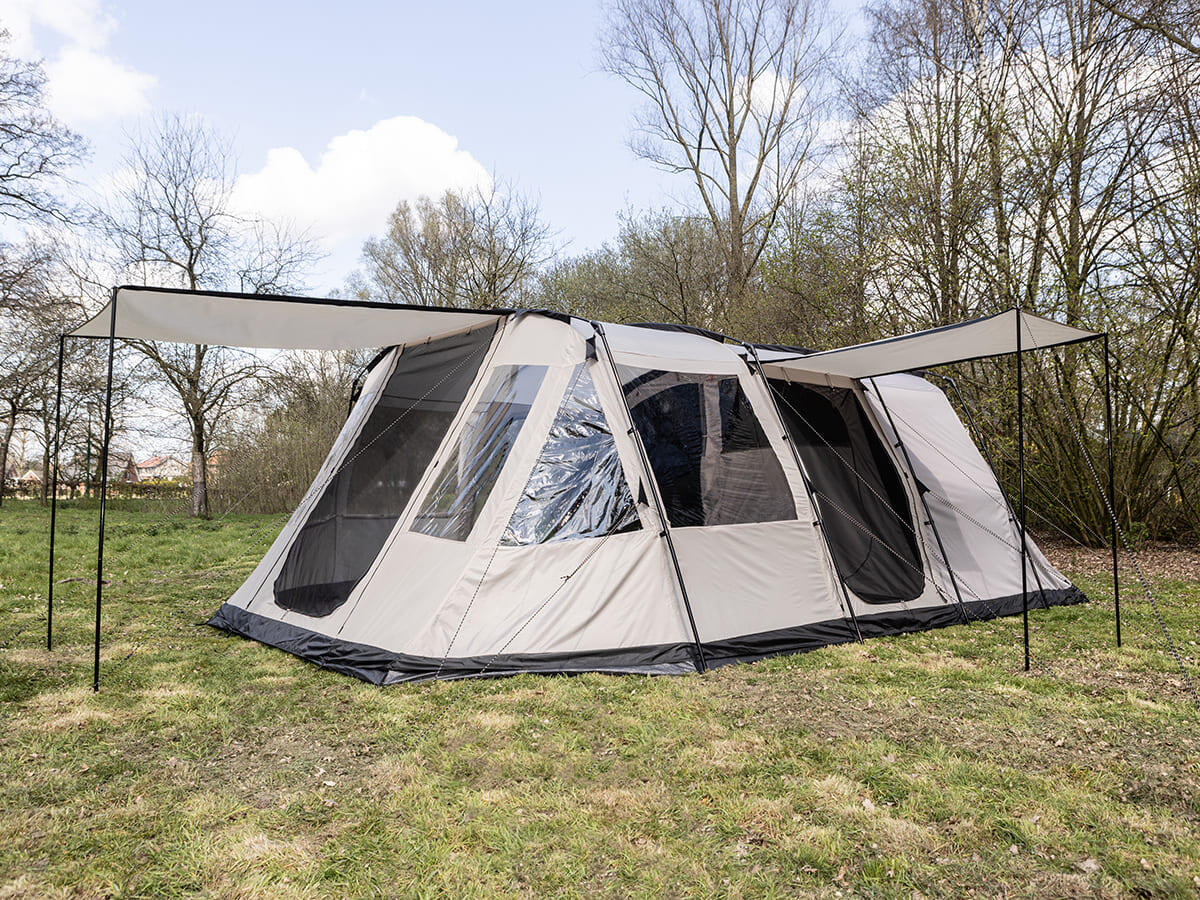Tente tunnel Nordland 4 Sleeper Protect - Sol cousu - 4 pers - 1x Cabine noire 3/7
