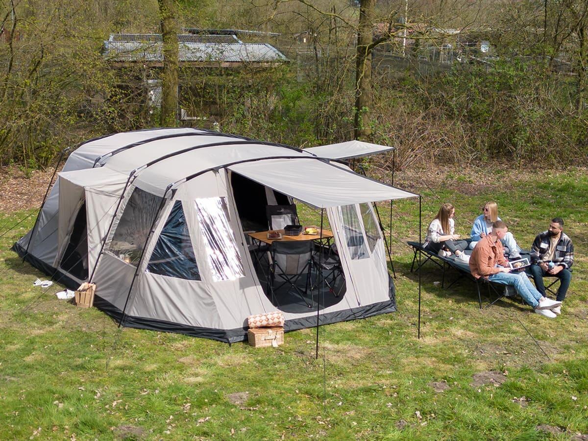 Tente tunnel Nordland 4 Sleeper Protect - Sol cousu - 4 pers - 1x Cabine noire 4/7