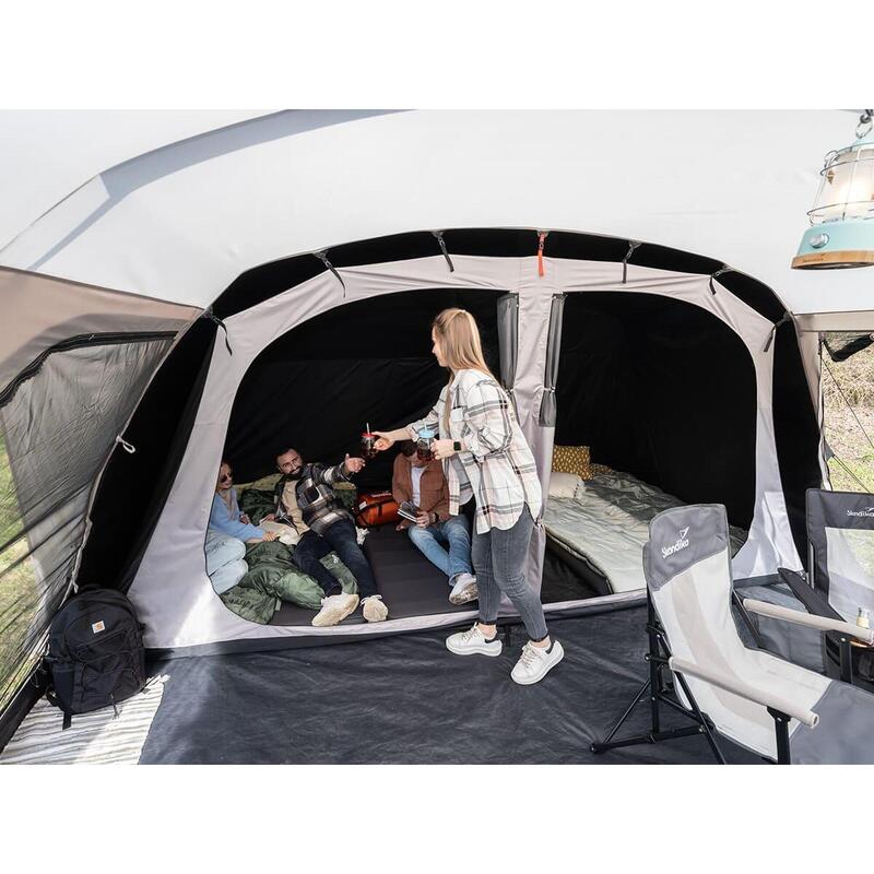 Tente tunnel Nordland 4 Sleeper - Sol cousu - 4 personnes - 1x Cabine noire