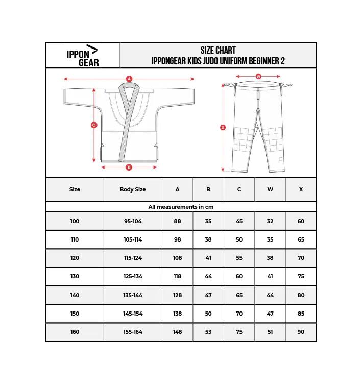 Kimono Judo Ippon Gear Beginner 2 Albastru Junior 6/6
