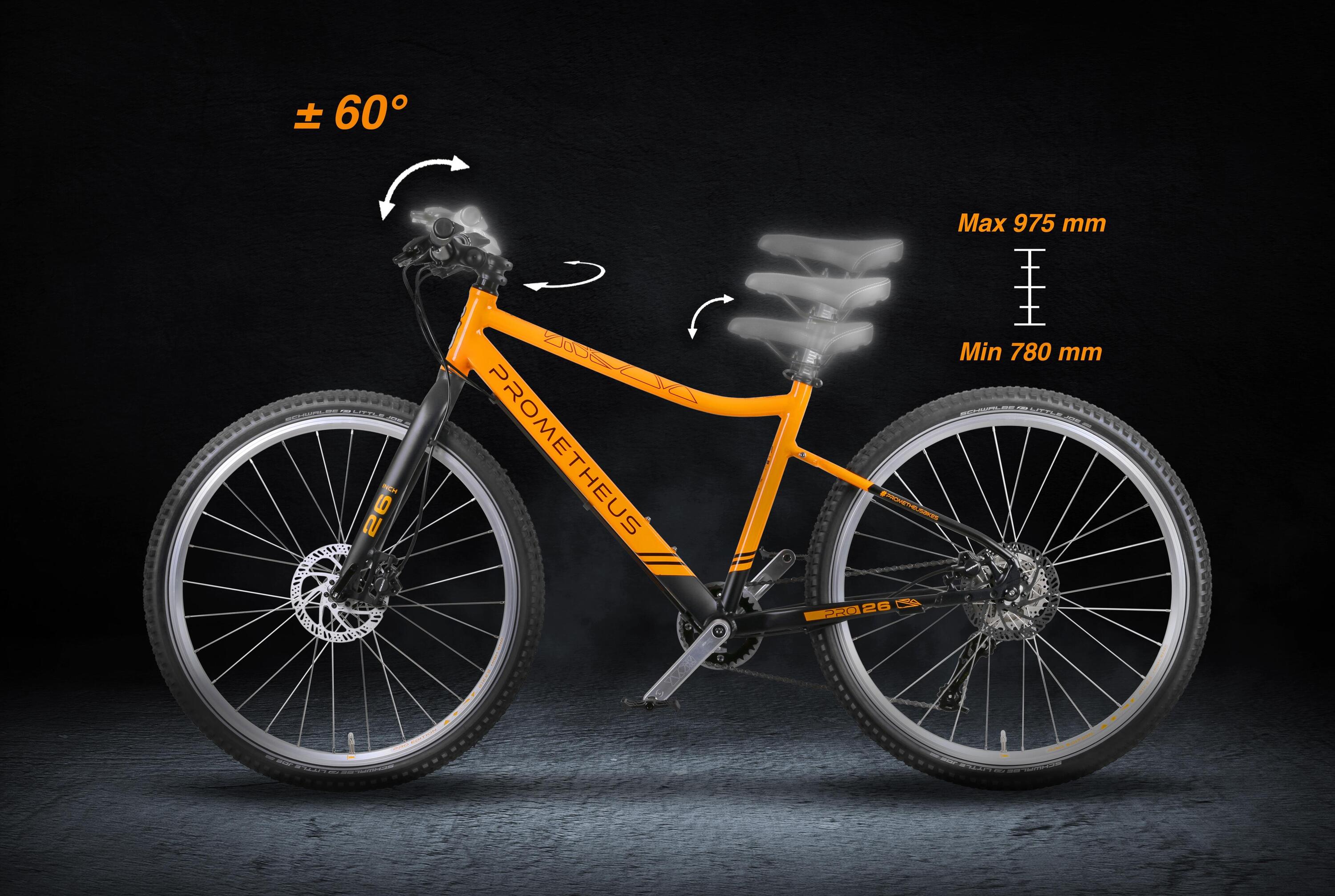 Kinderfahrrad 26 Zoll ab 10 Jahre Superleicht 9 Gang SRAM X5 Orange Schwarz 5/6