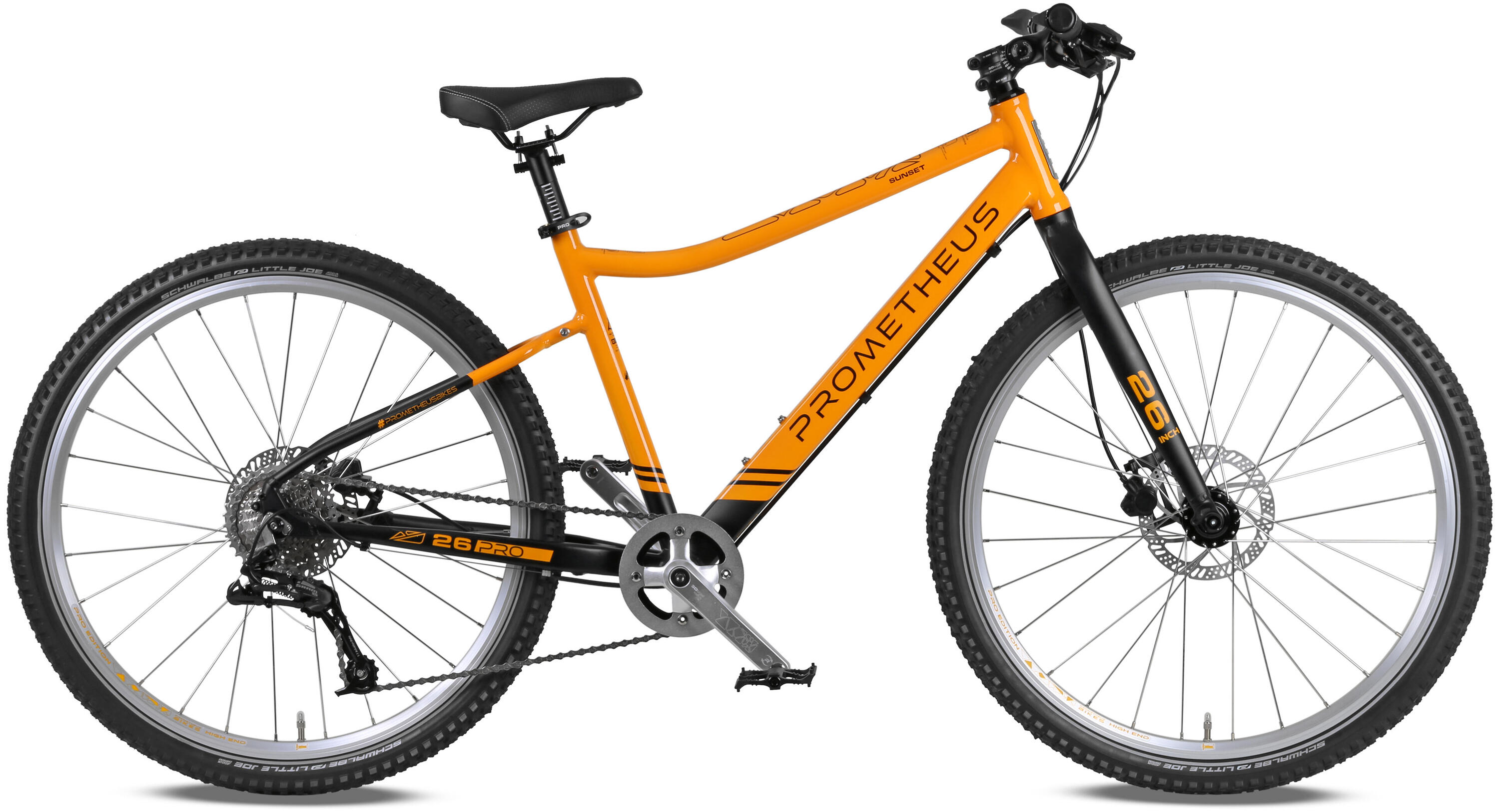 Kinderfahrrad 26 Zoll ab 10 Jahre Superleicht 9 Gang SRAM X5 Orange Schwarz 2/6