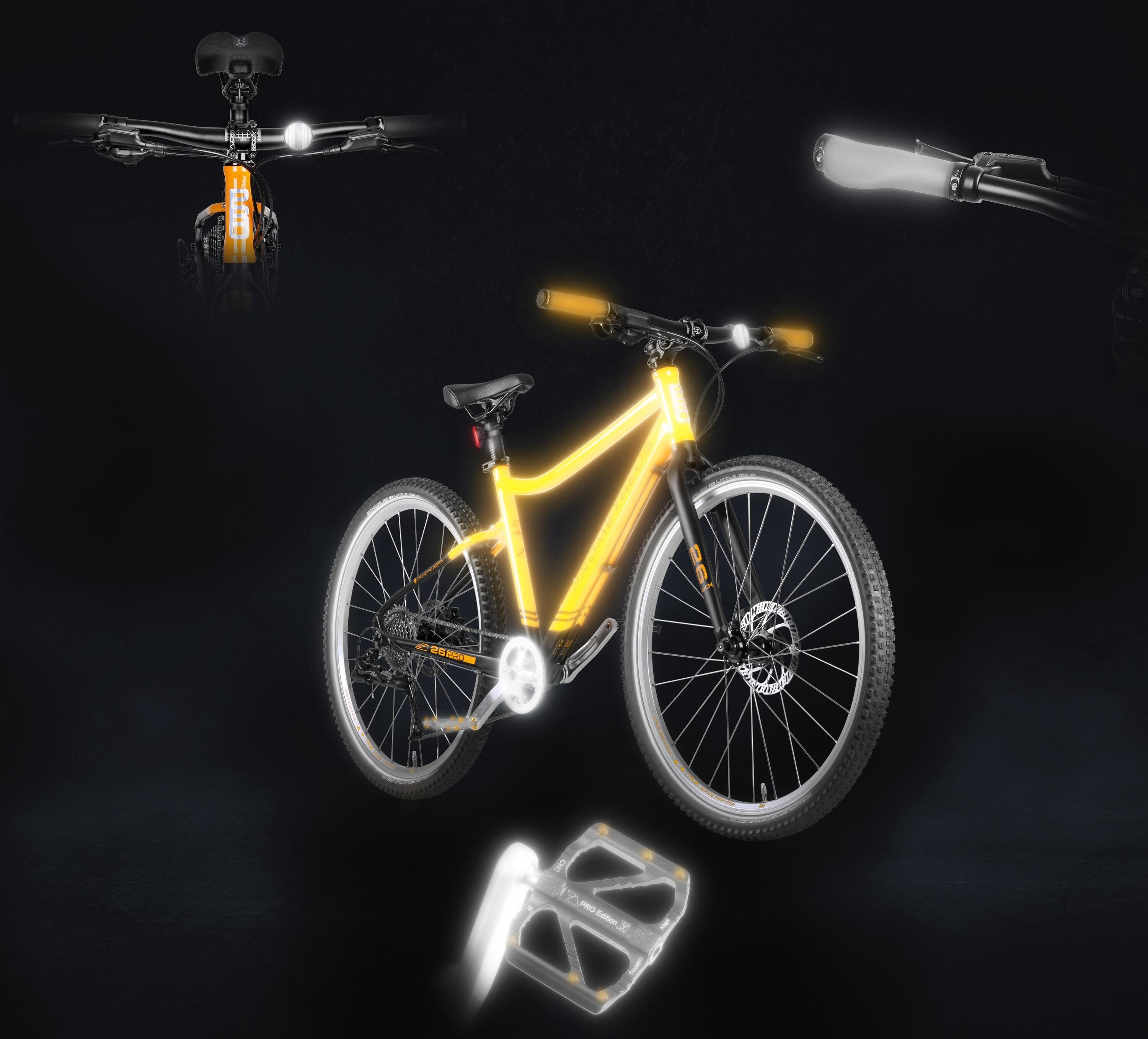 Kinderfahrrad 26 Zoll ab 10 Jahre Superleicht 9 Gang SRAM X5 Orange Schwarz 4/6