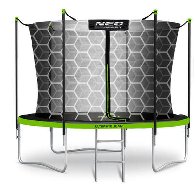Kinder Gymnastik Trampolin Mit Sicherheitsnetz Und Leiter - 8ft/252cm grün