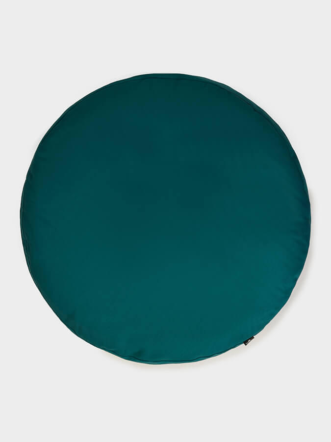 Yoga Studio EU Round Organic Zabuton Meditation Cushion - Teal 2/4