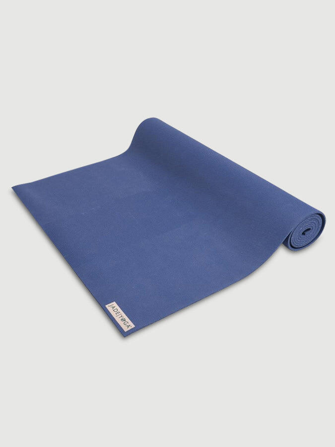 Jade Yoga Harmony Extra Wide 80" Yoga Mat 5mm - Midnight Blue 2/5