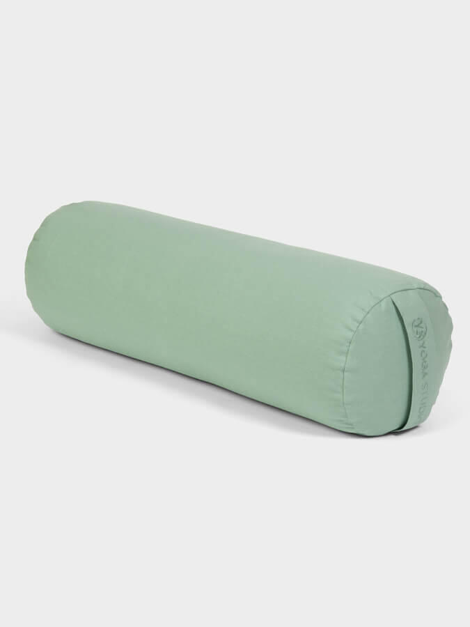 Yoga Studio Organic Buckwheat Lotus Bolster Sage Green YOGA STUDIO Decathlon