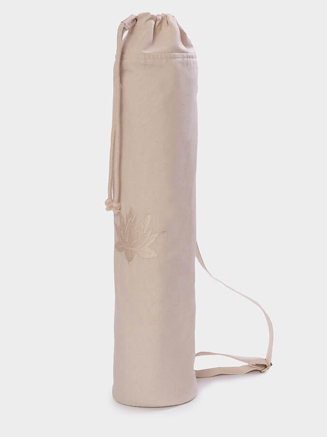YOGA STUDIO Yoga Studio GOTS Organic Cotton Lotus Yoga Mat Bag - Ecru