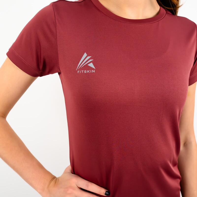 Tricou  tehnic Fitskin Basic Femei - Maroon