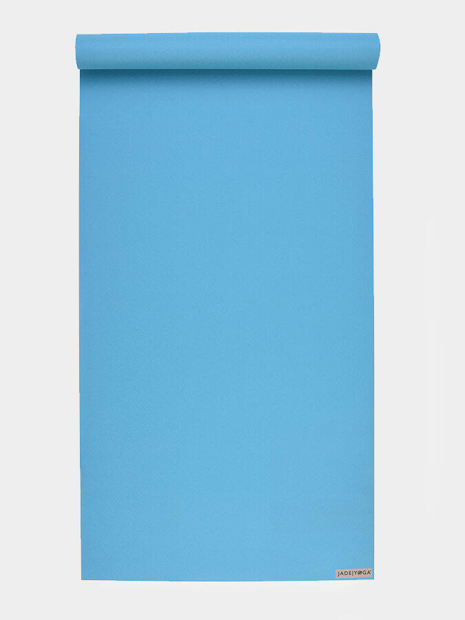 Jade Yoga Harmony 68" Inch Yoga Mat 5mm - Sky Blue 3/4