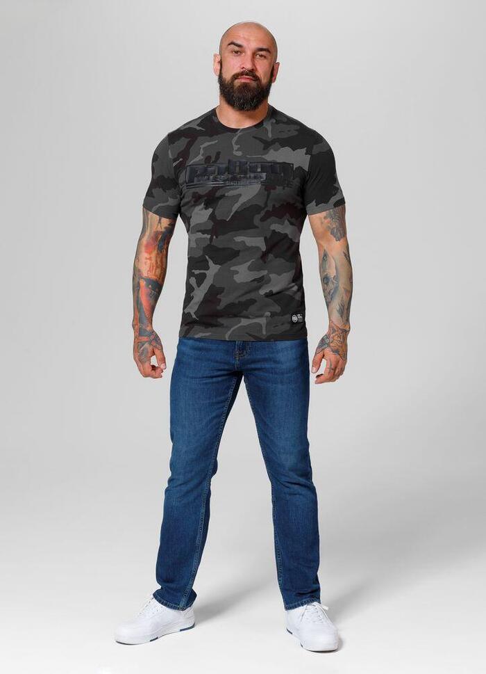 Koszulka bawełniana sportowy t-shirt dla dorosłych Slim Fit Classic Boxing