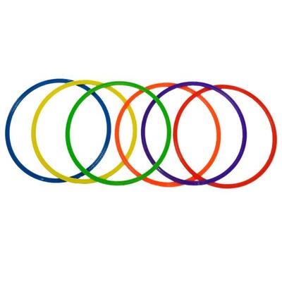 Hoepelset van 6 hoepels - diameter 70cm - turnhoepels - schoolplein hoepels