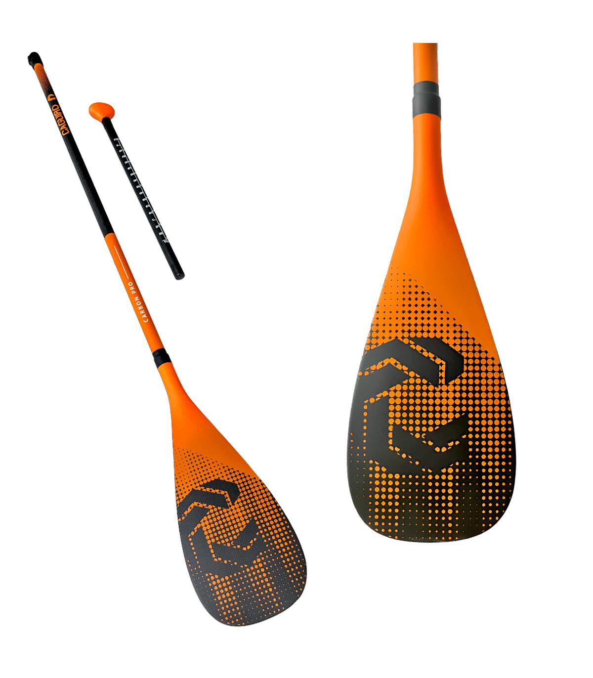 KOL OUTDOOR Remo paddle surf de 2 peças ou remo Caguiro Carbon Pro 100% Laranja