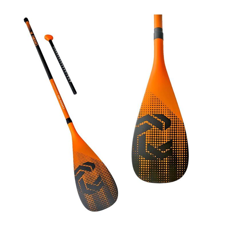 2-delige paddle surfpeddel of peddel Caguiro Carbon Pro 100% Oranje