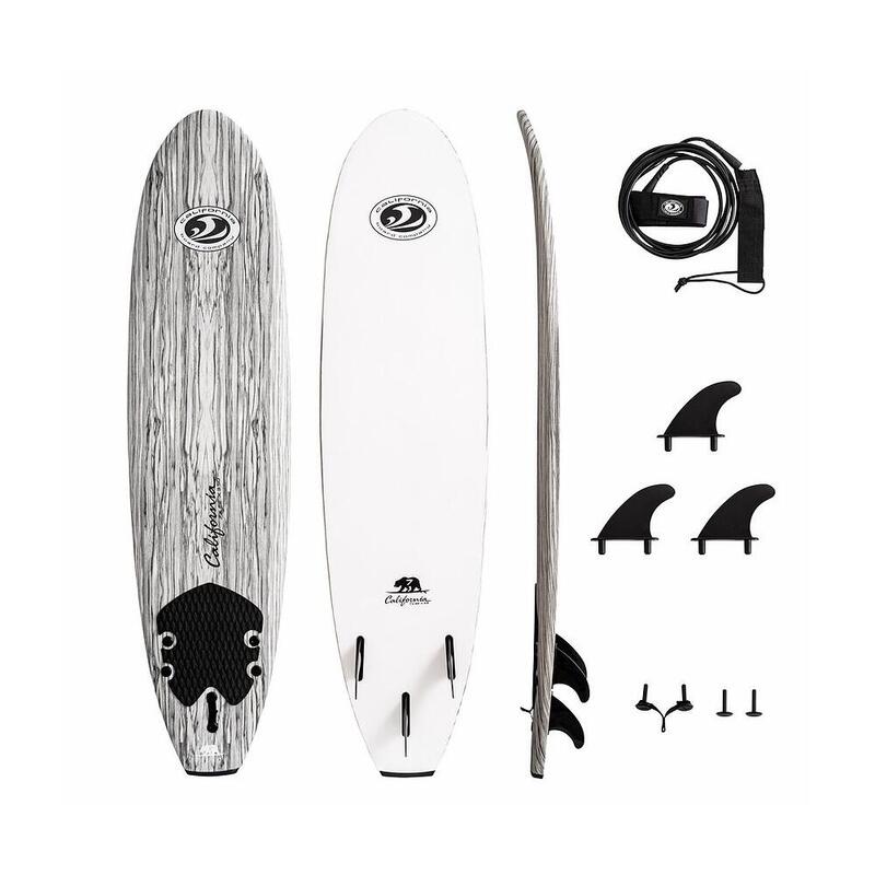 CBC - Tabla de surf de espuma - Softboard 7'0 - Madera / Blanco