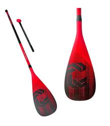 Pagaie de surf paddle 2 pièces ou pagaie Caguiro Carbon Pro 100% Rouge