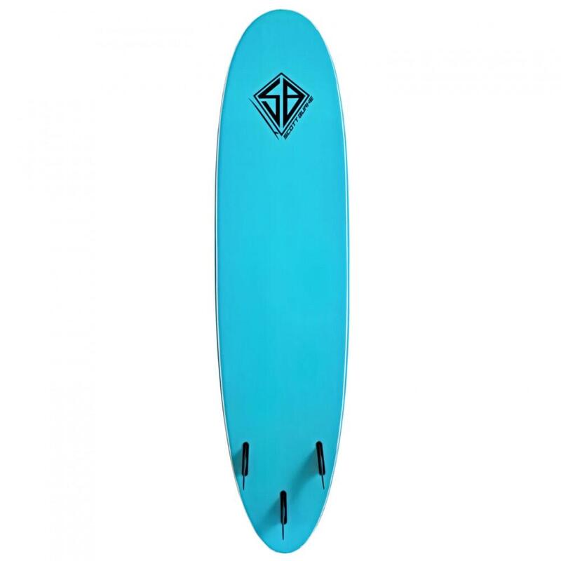 CBC - Tabla de surf de espuma - Softboard 7'6 Scott Burke - Azul claro