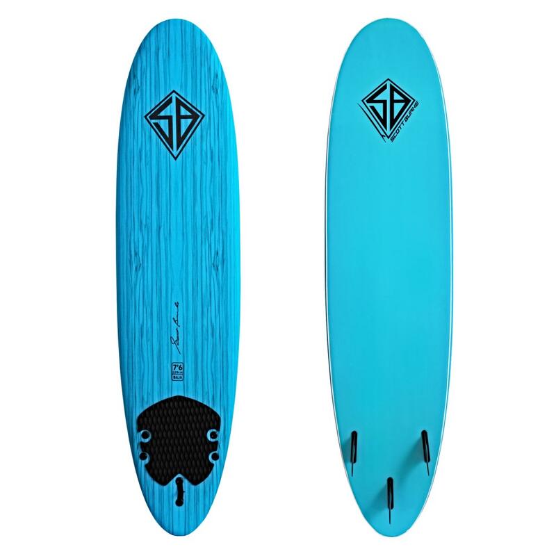 CBC - Tabla de surf de espuma - Softboard 7'6 Scott Burke - Azul claro