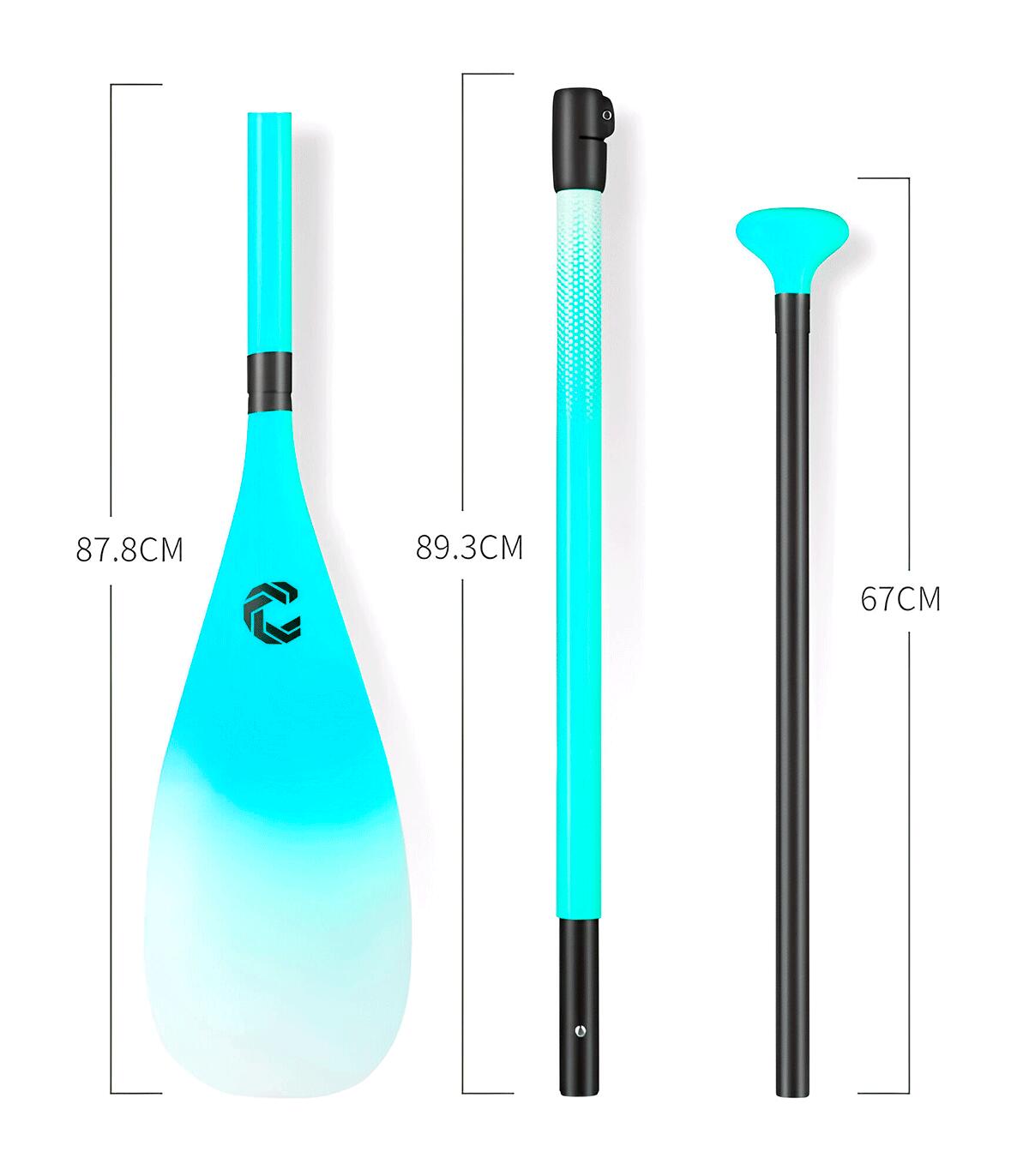 Remo o pala paddle surf 3 piezas Caguiro Power Paddle Aquamarina 2/7
