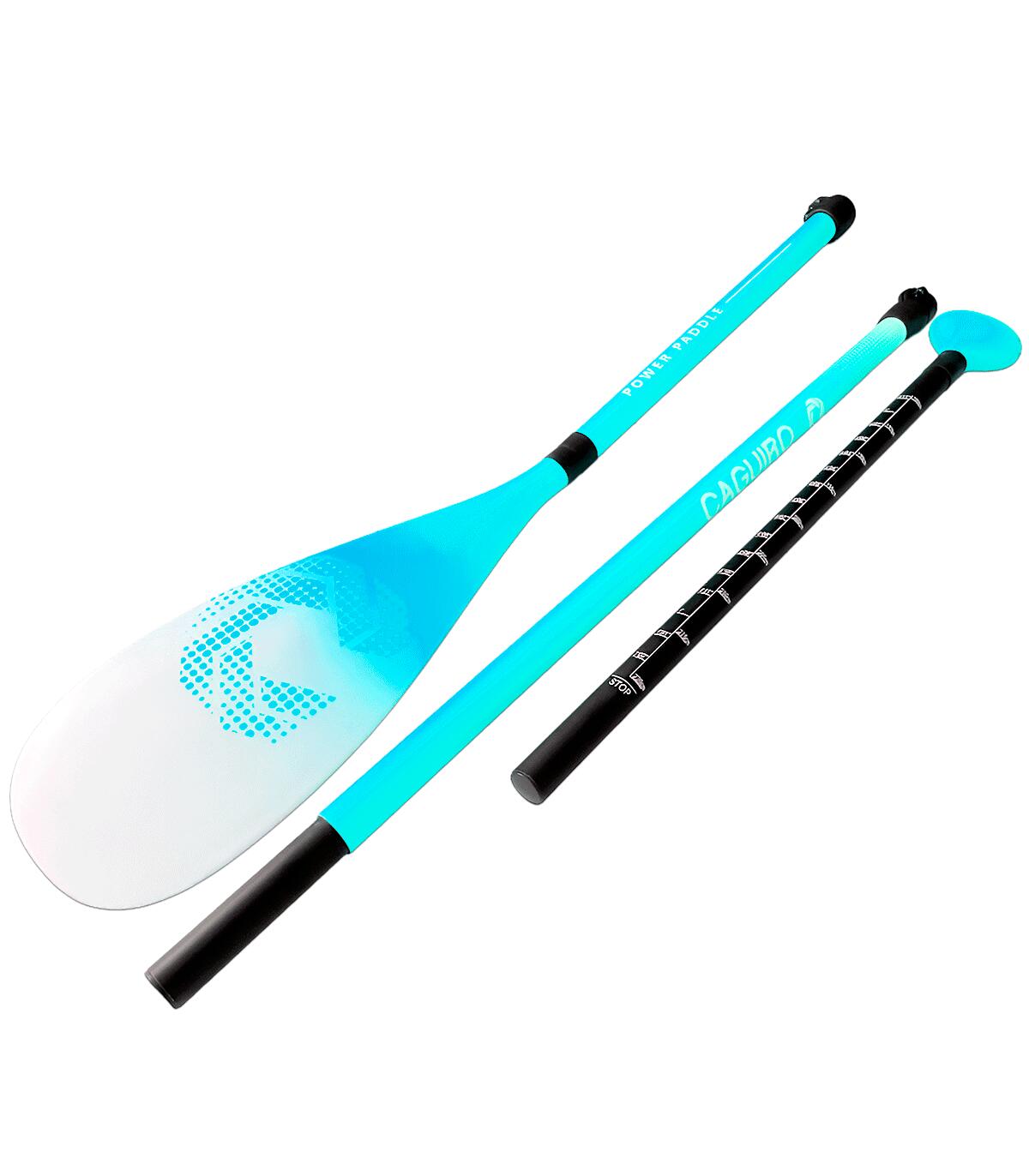 KOL OUTDOOR Remo paddle surf de 3 peças ou remo Caguiro Power Paddle Aquamarina