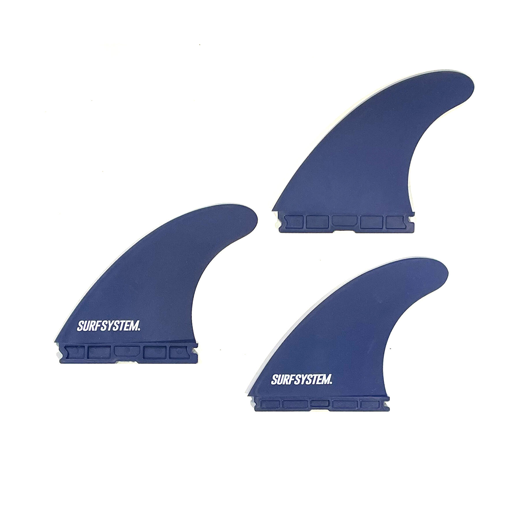 Surfsystem - conjunto de 3 barbatanas recicladas (compatíveis futures) - marinha