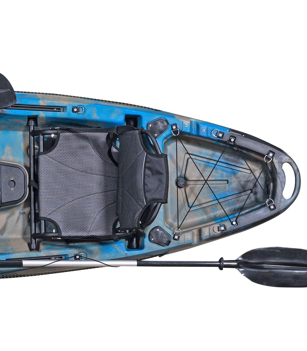 Caiaque de pesca duplo OCEANUS PRO cadeiras de alumínio Dark Blue Camo 375x86cm 6/7