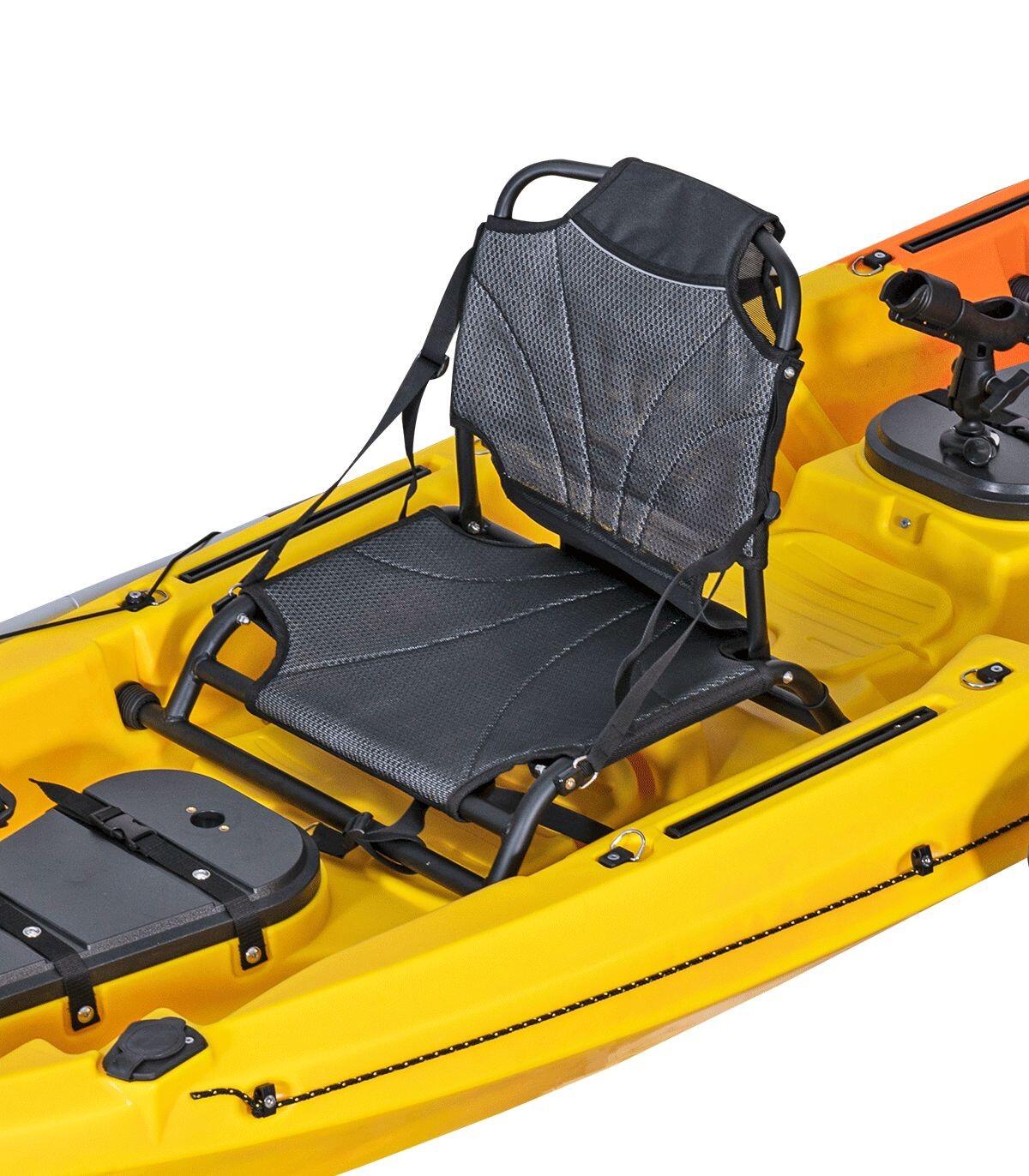 Caiaque de pesca duplo OCEANUS PRO cadeiras de alumínio amarelo laranja 375x86cm 4/7