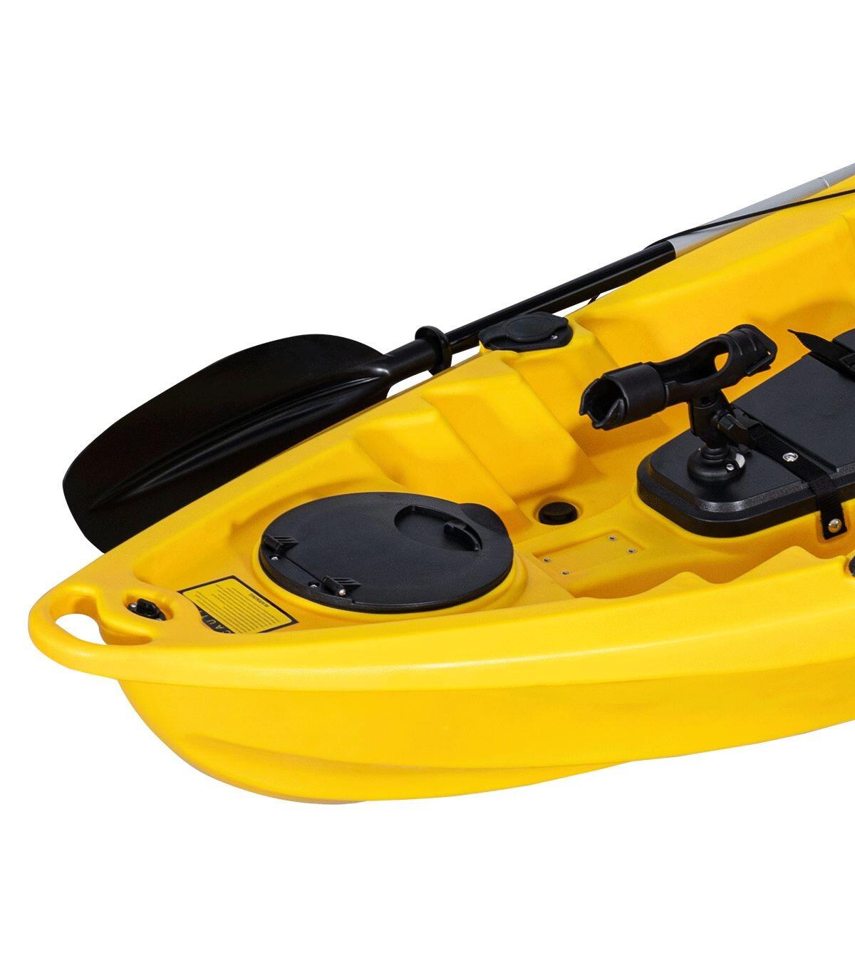 Caiaque de pesca duplo OCEANUS PRO cadeiras de alumínio amarelo laranja 375x86cm 3/7