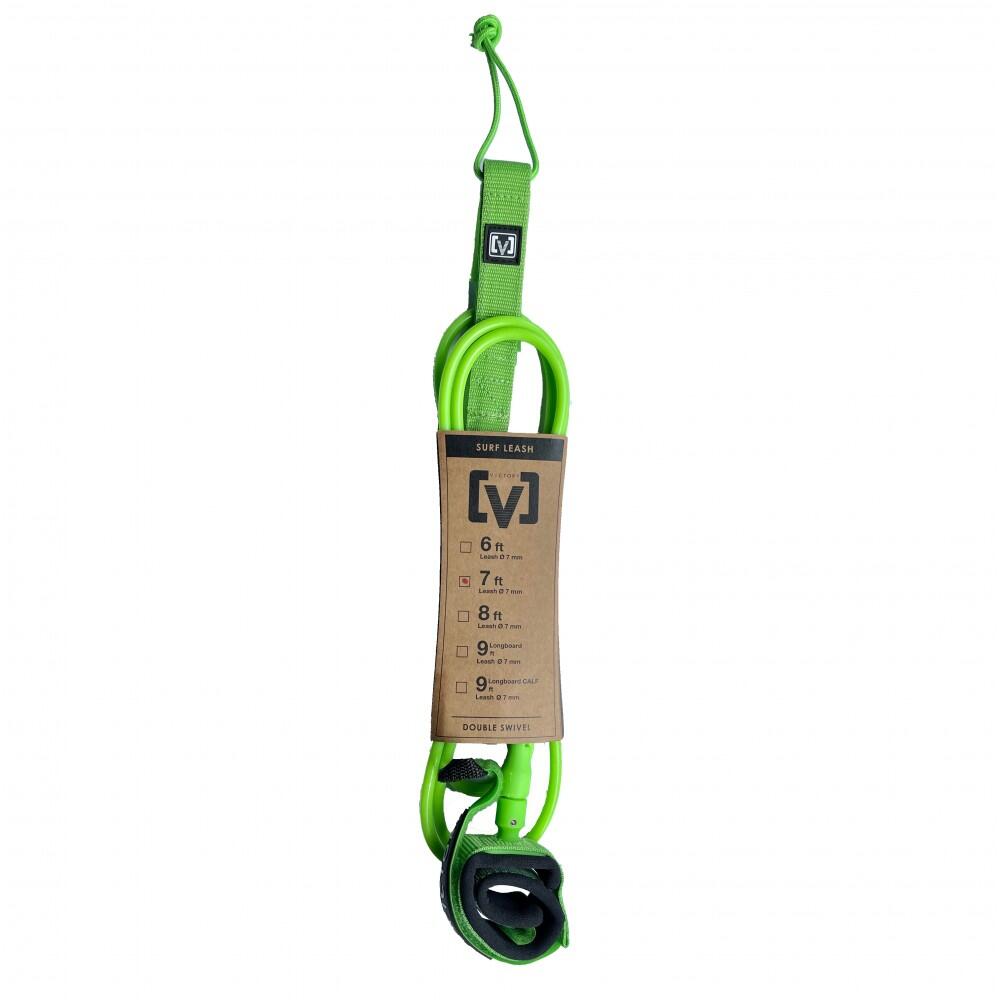 VICTORY - Surf Leash Regular 7' - Verde Neon