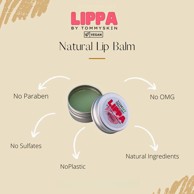 3x LIPPA Lip Balm vegan - Cruelty-free - Hydratation des lèvres 15 ml