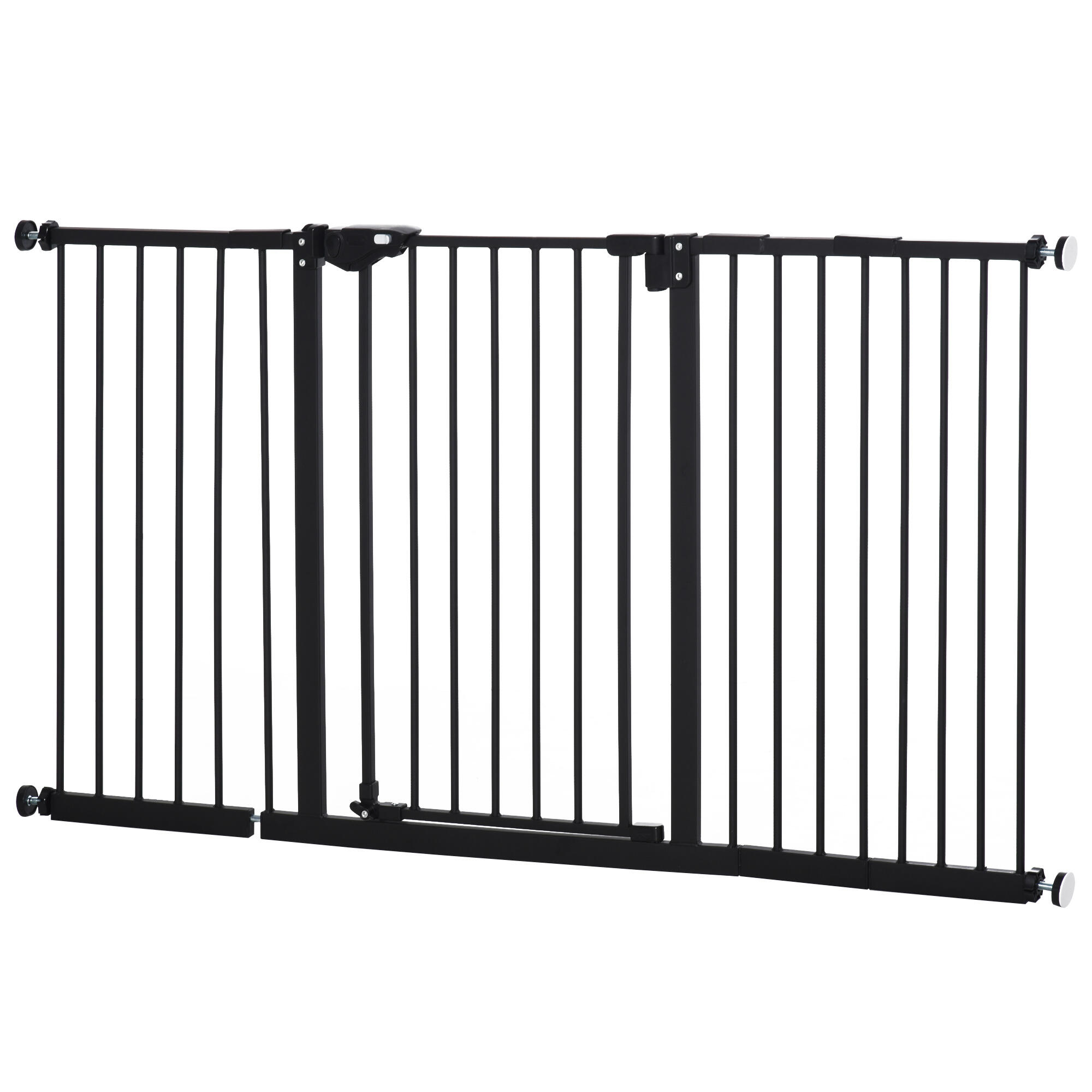 PAWHUT Barreira de segurança extensível PawHut 74-147,5x76,2 cm preto