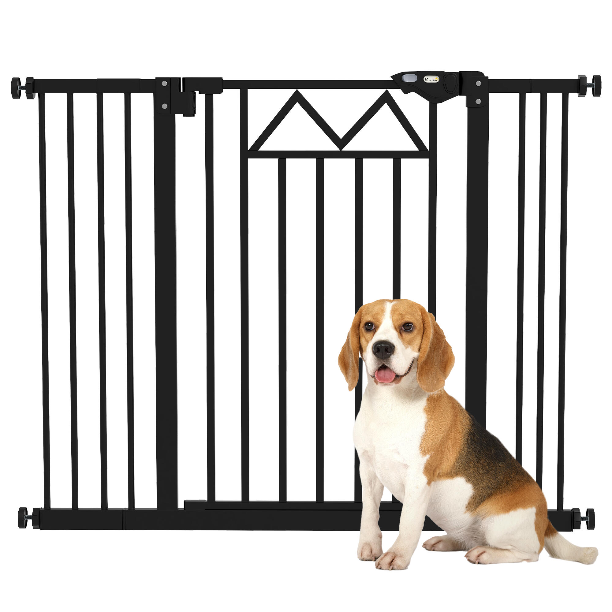 PAWHUT Barreira de segurança 74-100x76 cm preto PawHut