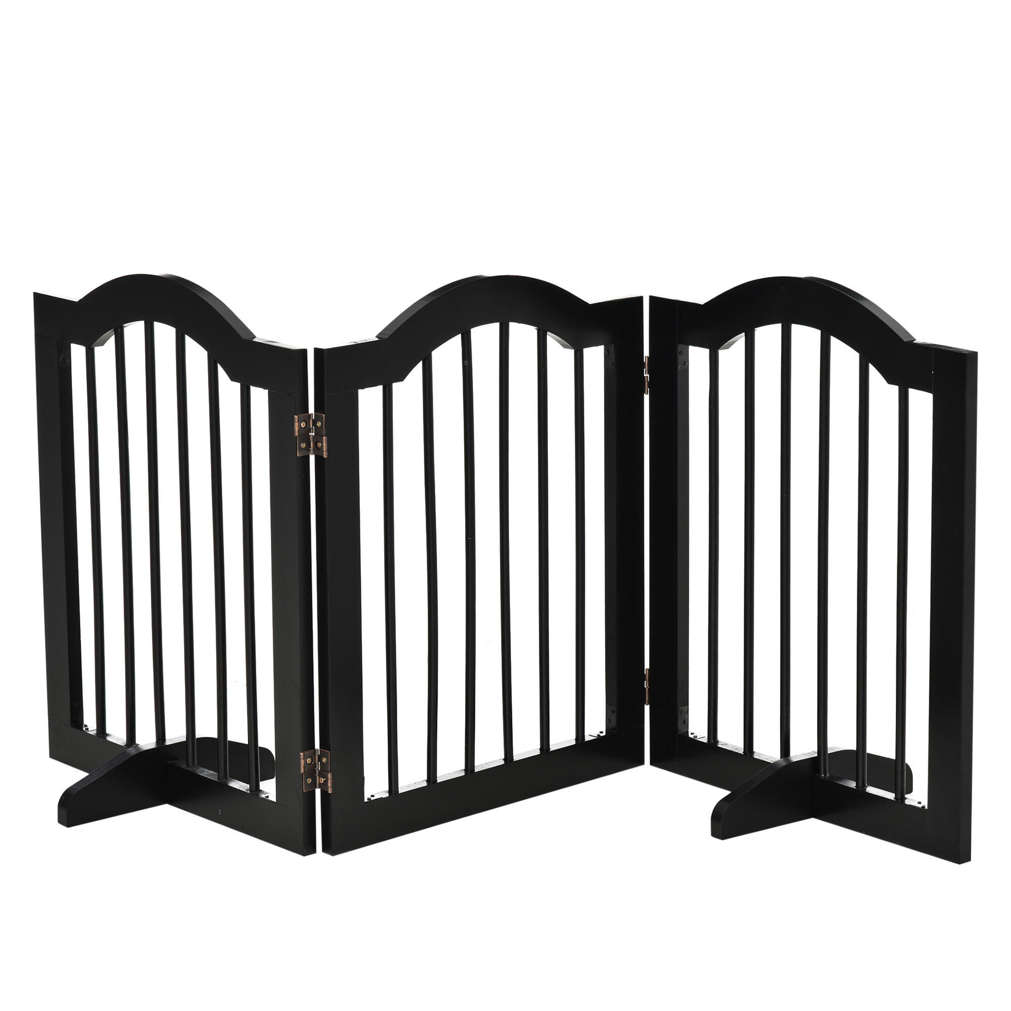 PAWHUT Barreira de segurança 154,5x29,5x61 cm preto PawHut