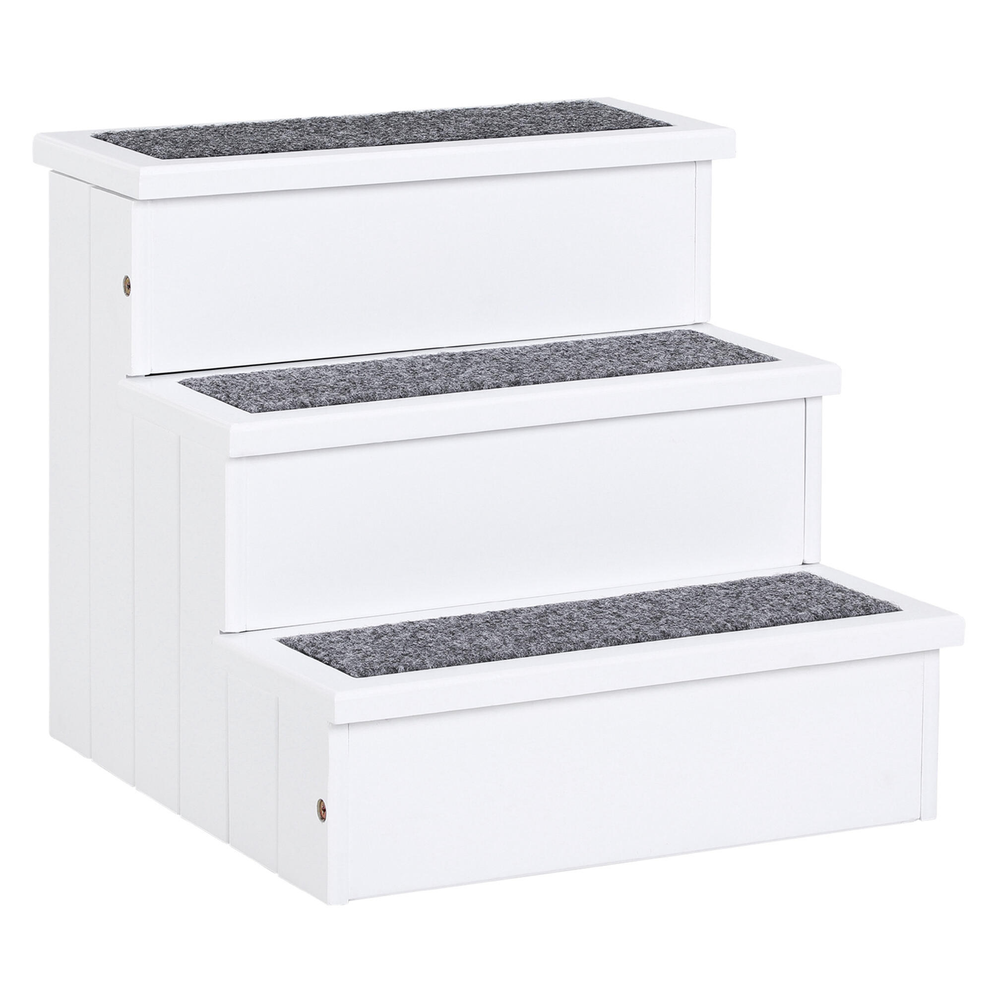 PAWHUT Escada para animais de estimação 40,5x44,5x38 cm Branco