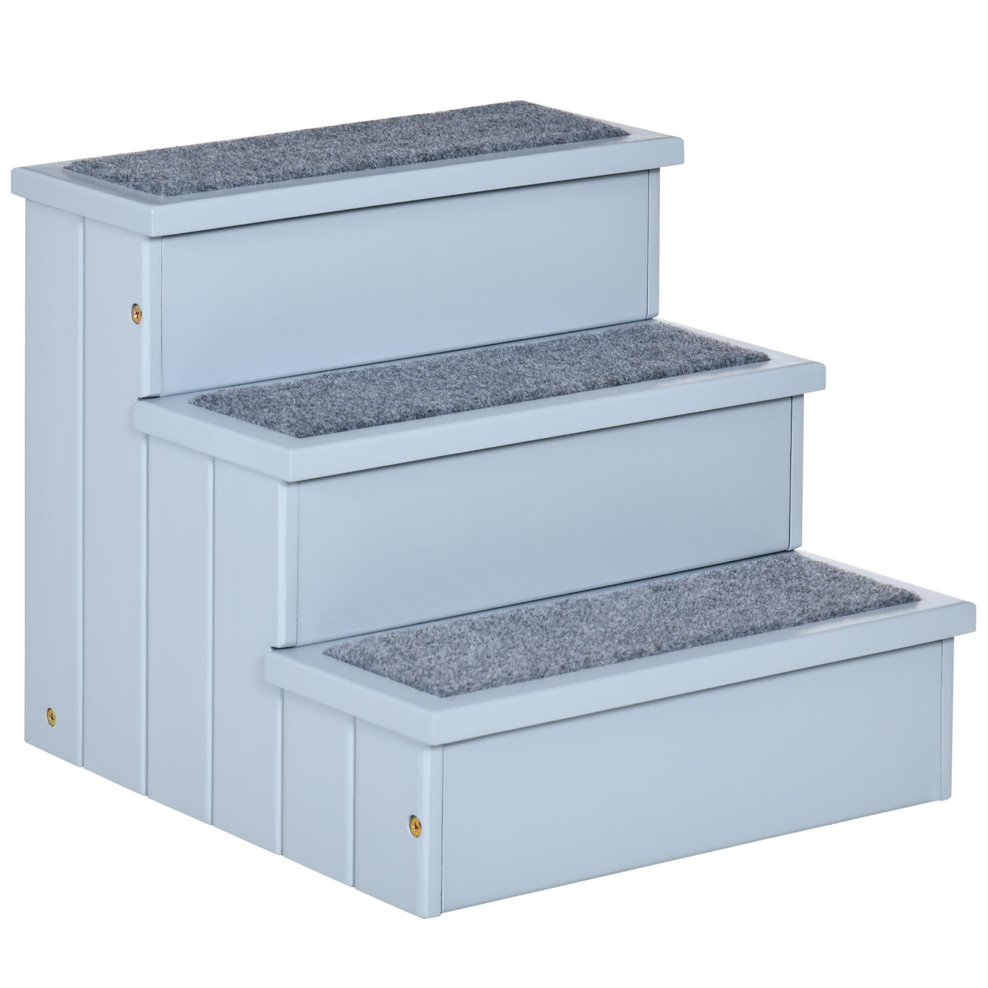 Escada para animais 40,5x44,5x38 cm cinzento pawhut