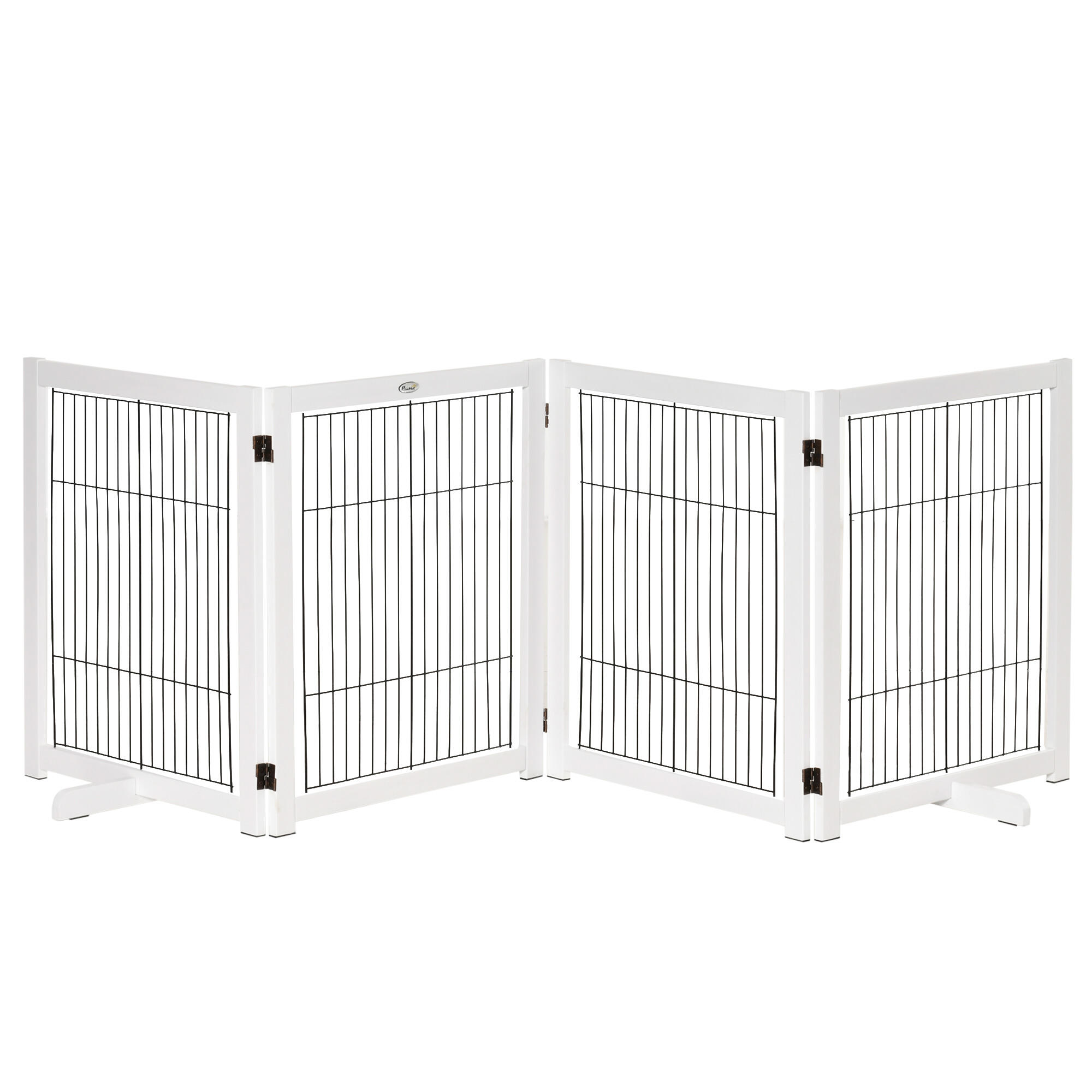 PAWHUT Barreira de Segurança para Cães PawHut 264x35.5x77 cm Branco