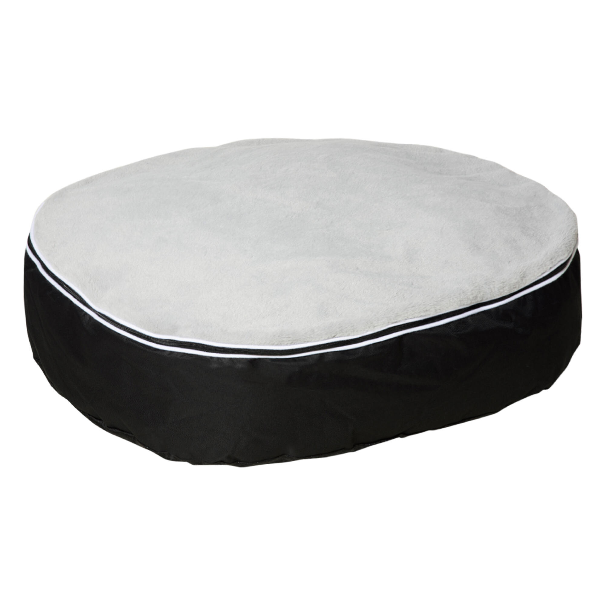 Cama para cães pawhut 80x72x18cm cinza e preto
