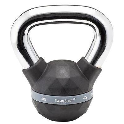 Kettlebell Trendy Premium czarny-chrom 4 kg